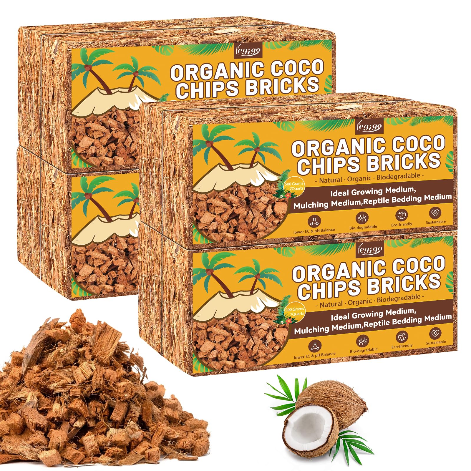 Amazon.com : Legigo 8 Pack Coco Coir Chips for Plants- 8.8 LB 100